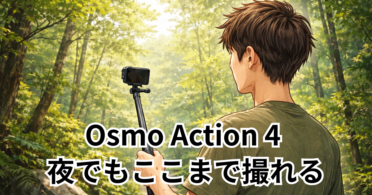Osmo Action 4 夜でもここまで撮れる