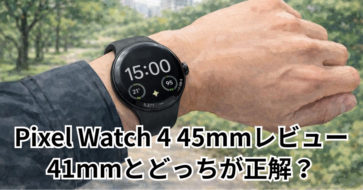 Google Pixel Watch 4 45mmレビュー｜41mmとどっちが正解？