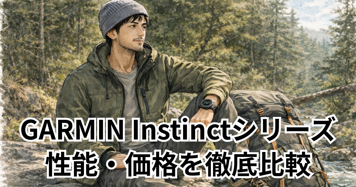 GARMIN Instinct 3・2X・2/2S 性能・価格を徹底比較