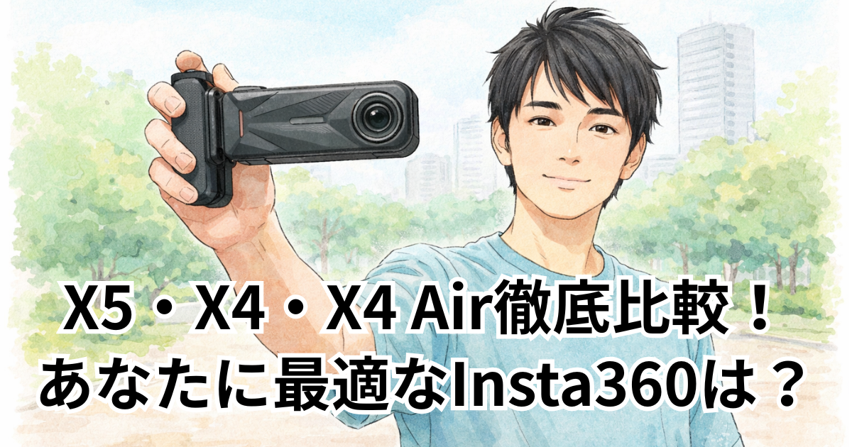 X5・X4・X4 Air徹底比較！ あなたに最適なInsta360は？