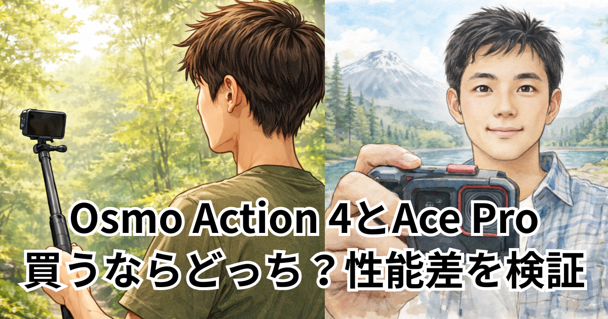 Osmo Action 4とAce Pro 買うならどっち？性能差を検証