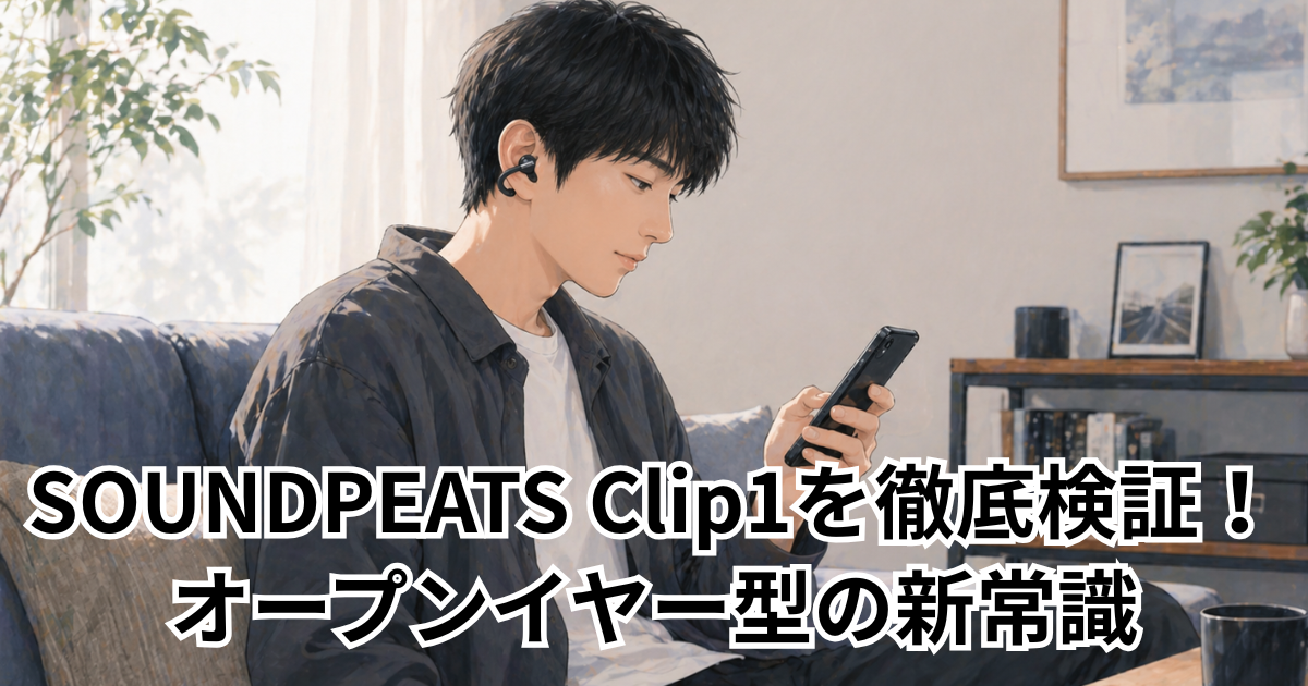 SOUNDPEATS Clip1を徹底検証！オープンイヤー型の新常識