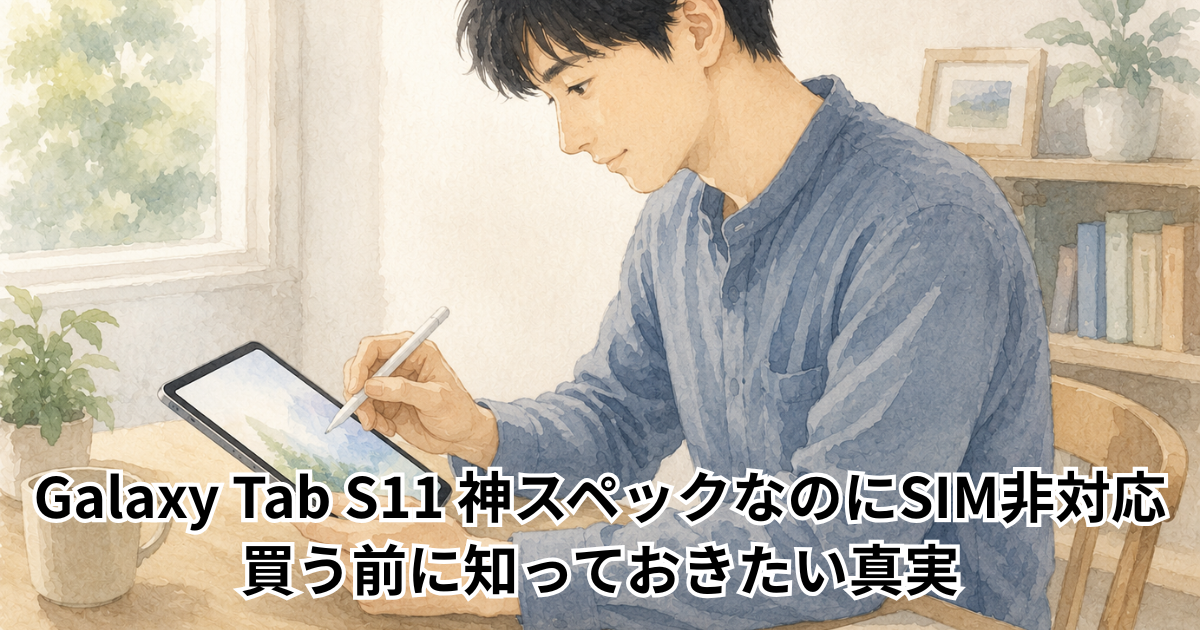 Galaxy Tab S11 神スペックなのにSIM非対応！買う前に知っておきたい真実