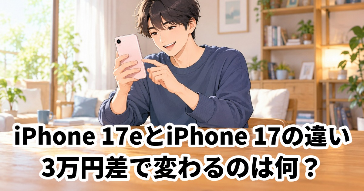 iPhone 17eとiPhone 17の違い3万円差で変わるのは何？